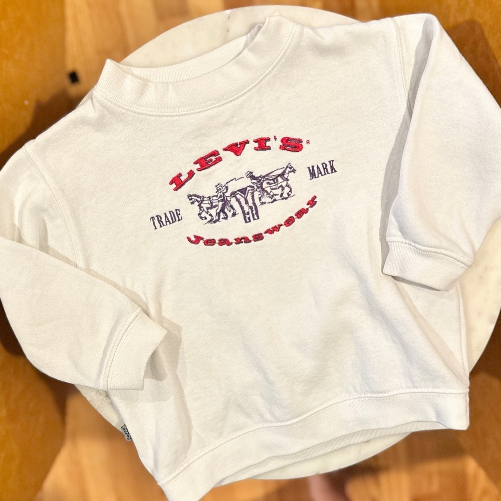 3/4t Vintage Little Levi’s Sweatshirt Crewneck Western Horse Carriage